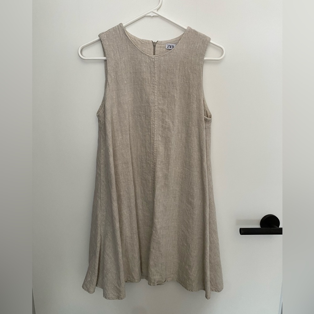 Zara Linen A-line Dress Size XS